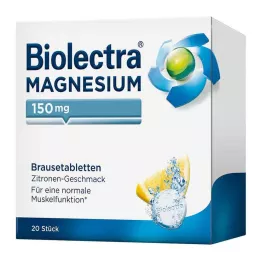 BIOLECTRA Magnésium 150 mg Citron Comprimés effervescents, 20 pc