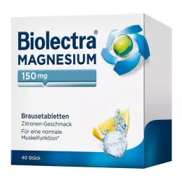 BIOLECTRA Magnésium 150 mg Citron Comprimés effervescents, 40 pc