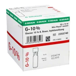 GLUCOSE 10% B.Braun Mini Plasco connect Liqueur injectable, 20X10 ml