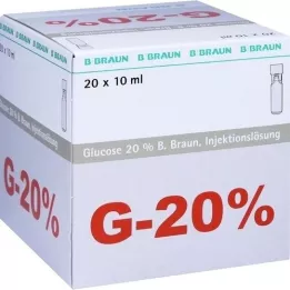 GLUCOSE 20% B.Braun Mini Plasco connect Liqueur injectable, 20X10 ml