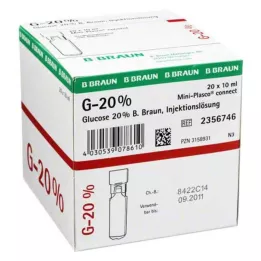 GLUCOSE 20% B.Braun Mini Plasco connect Liqueur injectable, 20X10 ml