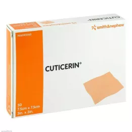 CUTICERIN 7,5x7,5 cm gaze enduite de pommade, 50 pces