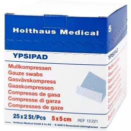 MULLKOMPRESSEN Ypsipad 5x5 cm stérile 8x, 25X2 St