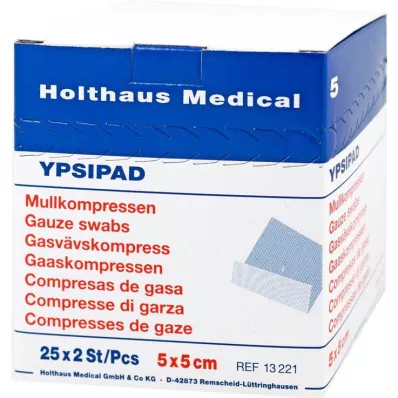 MULLKOMPRESSEN Ypsipad 5x5 cm stérile 8x, 25X2 St