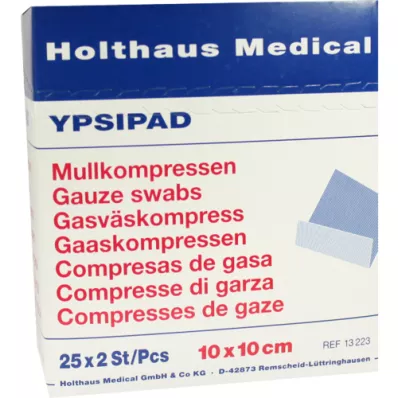 MULLKOMPRESSEN Ypsipad 10x10 cm stérile 8x, 25X2 St