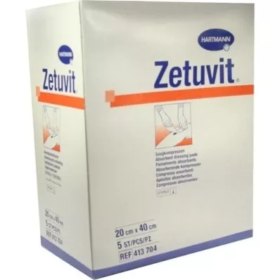 ZETUVIT Compresses absorbantes stériles 20x40 cm, 5 pces