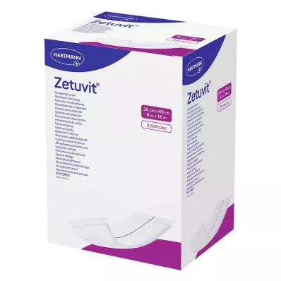 ZETUVIT Compresses absorbantes stériles 20x40 cm, 5 pces