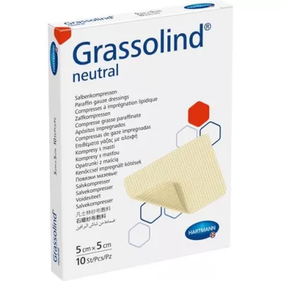 GRASSOLIND Compresses de pommade 5x5 cm stériles, 10 pces