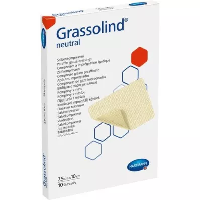 GRASSOLIND Compresses de pommade 7,5x10 cm stériles, 10 pces