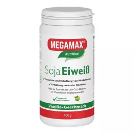MEGAMAX Poudre de protéines de soja à la vanille, 400 g