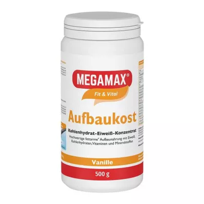 MEGAMAX Nourriture reconstituante à la vanille en poudre, 500 g