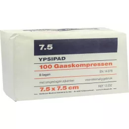 MULLKOMPRESSEN Ypsipad 7,5x7,5 cm non stérile 8 fois, 100 pces