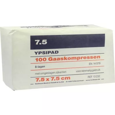 MULLKOMPRESSEN Ypsipad 7,5x7,5 cm non stérile 8 fois, 100 pces