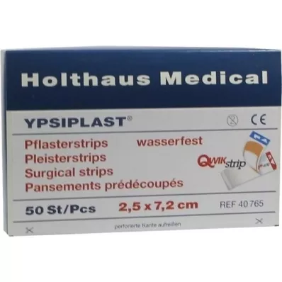 PFLASTERSTRIPS Ypsiplast hydrofuge 2,5x7,2 cm, 50 pces