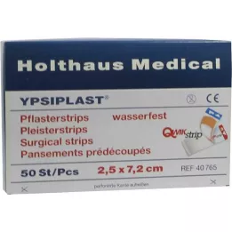 PFLASTERSTRIPS Ypsiplast hydrofuge 2,5x7,2 cm, 50 pces