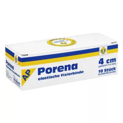 PORENA Bande de gaze élast. 4 cm blanc sans violoncelle, 10 pces