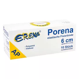 PORENA Bande de gaze élast. 6 cm blanche sans cello, 10 pces