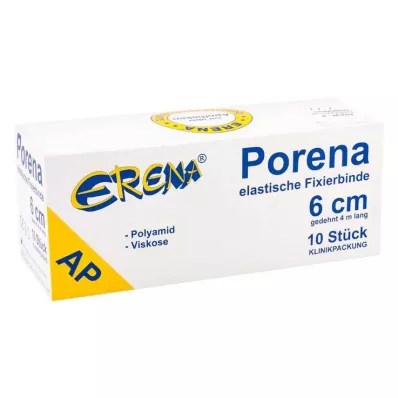PORENA Bande de gaze élast. 6 cm blanche sans cello, 10 pces PORENA Bande de gaze élast. 6 cm blanche sans cello, 10 pces