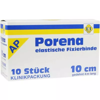 PORENA Bande de gaze élast. 10 cm blanc sans violoncelle, 10 pces