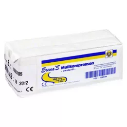 ERENA Compresse de gaze 5x5 cm non stérile, 8 plis, 100 pces