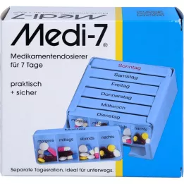 MEDI 7 boîtes de médicaments pour 7 jours, bleu, 1 pc