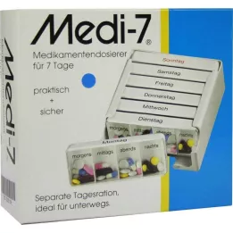 MEDI 7 boîtes de médicaments pour 7 jours, bleu, 1 pc
