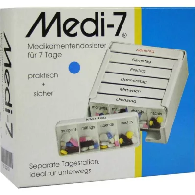 MEDI 7 boîtes de médicaments pour 7 jours, bleu, 1 pc