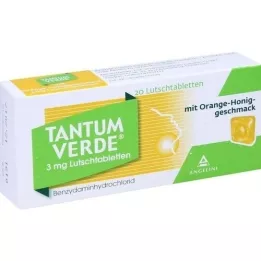 TANTUM VERDE 3 mg pastilles à sucer à lorange et au miel, 20 pces