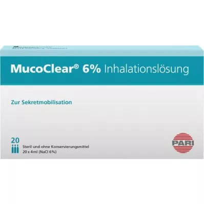MUCOCLEAR Solution pour inhalation de NaCl à 6%, 20X4 ml