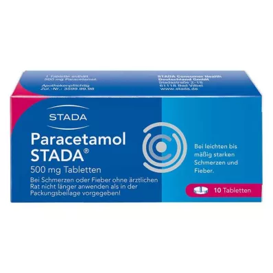 PARACETAMOL STADA 500 mg comprimés, 10 pcs PARACETAMOL STADA 500 mg comprimés, 10 pcs