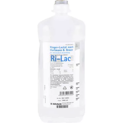 RINGER LACTAT Liqueur infusée Ecofl.Plus B.Braun n.Hartm, 10X1000 ml