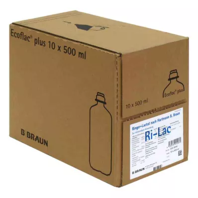 RINGER LACTAT Liqueur infusée Ecofl.Plus B.Braun n.Hartm, 10X500 ml