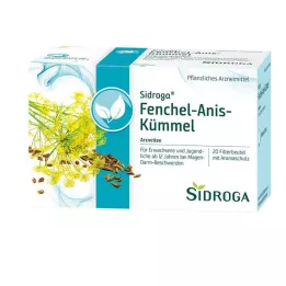 SIDROGA Infusion de fenouil, danis et de cumin, sachets filtres, 20X2.0 g