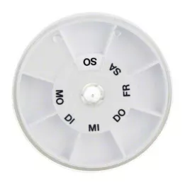 TABLETTENSPENDER Icron 7 compartiments, couvercle transp. rond, 1 pc