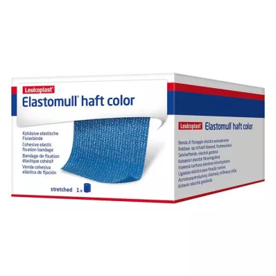 ELASTOMULL haft color 8 cmx4 m bande de fixation bleue, 1 pc ELASTOMULL haft color 8 cmx4 m bande de fixation bleue, 1 pc