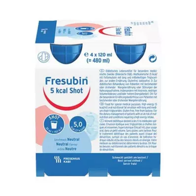 FRESUBIN 5 kcal SHOT Solution neutre, 4X120 ml