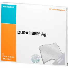 DURAFIBER Pansement Ag 15x15 cm, 5 pces