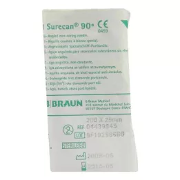 SURECAN Canule à orifice 20 Gx25 mm coudée, 1 pc