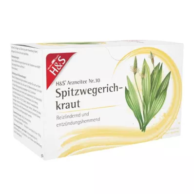 H&amp;S Plantain lancéolé, sachet-filtre, 20X1.5 g