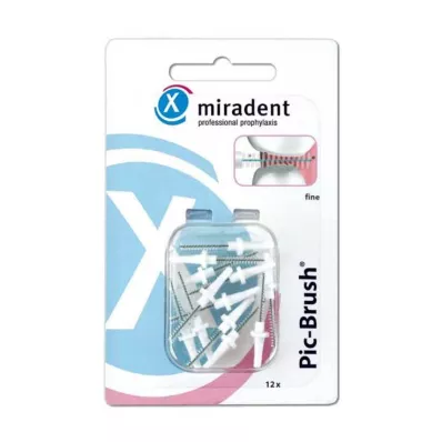 MIRADENT Interd.Pic-Brush B.de rechange fin blanc, 12 pces