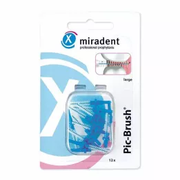 MIRADENT Interd.Pic-Brush Brosse de rechange large bleu, 12 pces