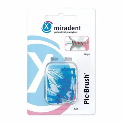 MIRADENT Interd.Pic-Brush Brosse de rechange large bleu, 12 pces