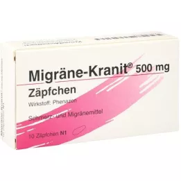MIGRÄNE KRANIT Suppositoire de 500 mg, 10 pces