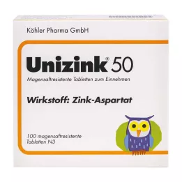 UNIZINK 50 comprimés gastro-résistants, 100 comprimés