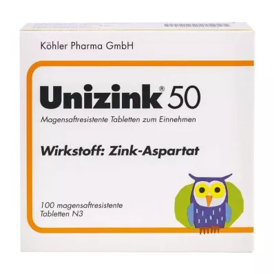 Unizinc 50 comprimés, 100 pc Unizinc 50 comprimés, 100 pc