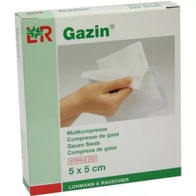 GAZIN Compresse de gaze 5x5 cm stérile 8 plis, 5X2 pces