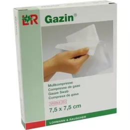 GAZIN Comp. de gaze 7,5x7,5 cm stérile 8 plis, 5X2 pces