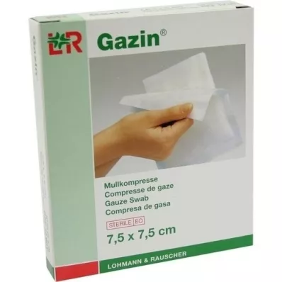 GAZIN Comp. de gaze 7,5x7,5 cm stérile 8 plis, 5X2 pces
