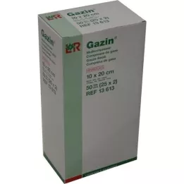 GAZIN Compresse de gaze 10x20 cm stérile, 8 plis, 25X2 pces