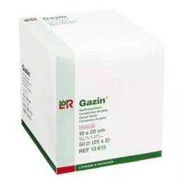 GAZIN Compresse de gaze 10x20 cm stérile, 8 plis, 25X2 pces